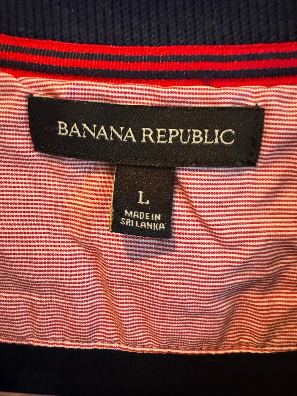 Banana Republic Men's Navy Quarter-Zip Pullover Sweater Size Large